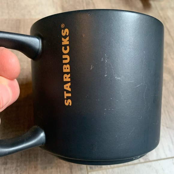 Starbucks Coffee Mug Ship Schooner Matte Black Gold Aged Sumatra 14 oz 2016 - Picture 4 of 5